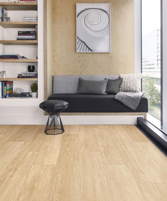 Interface Even Path Woodgrains rigid core in an office common area