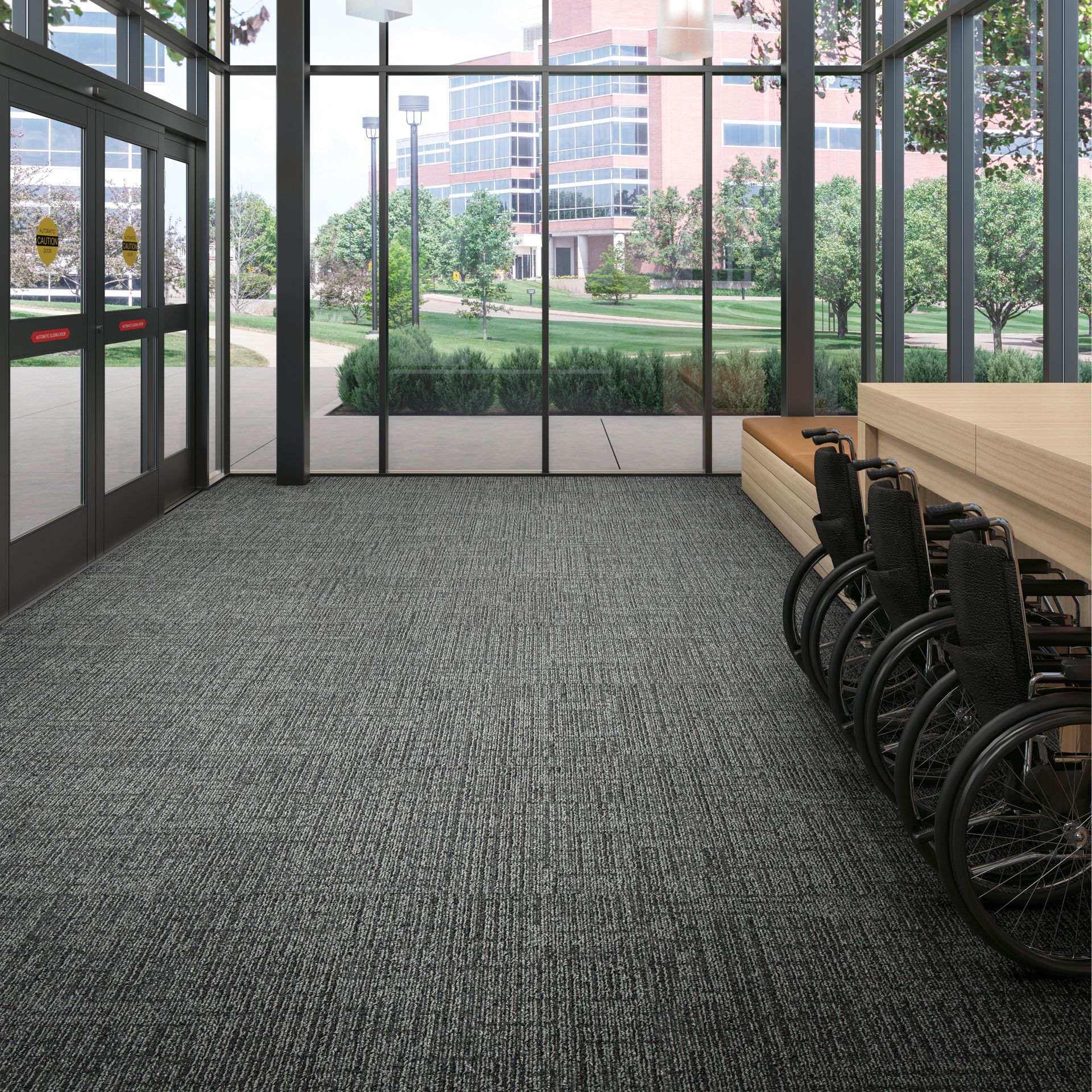 Interface SR899 carpet tile in entryway 