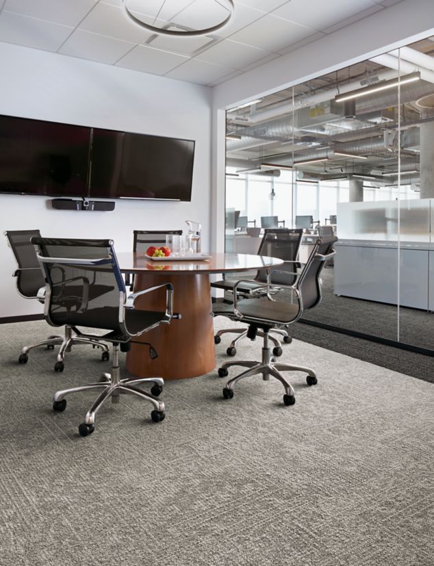 Interface Open Air 421 and Open Air 401 carpet tile in small conference room