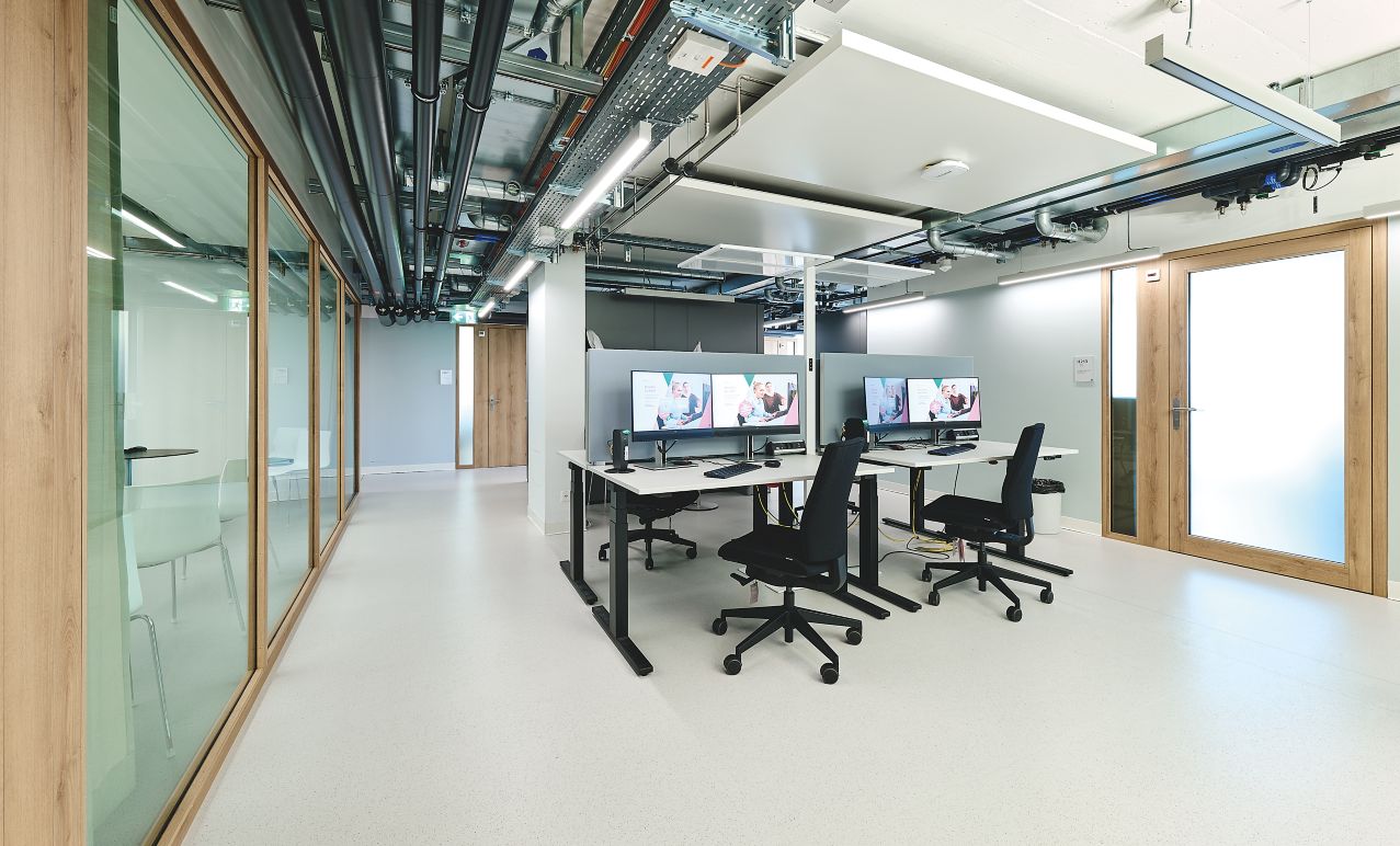 Administrative space in a hospital with noraplan unita