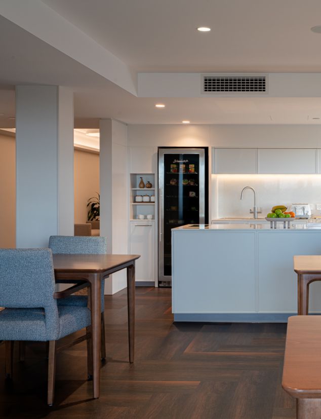 Interface Natural Woodgrains plank LVT in dining room