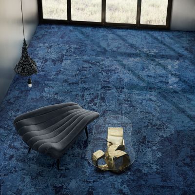 Aerial view of Interface B601, B602 and B603 carpet tile in lounge