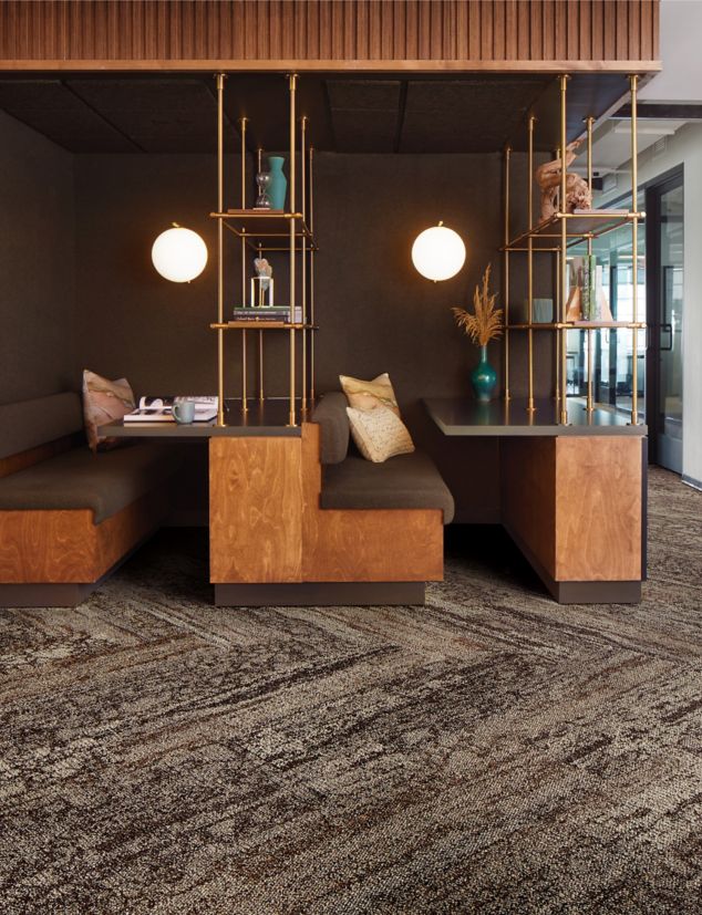Interface Eben plank carpet tile in a flexible work space