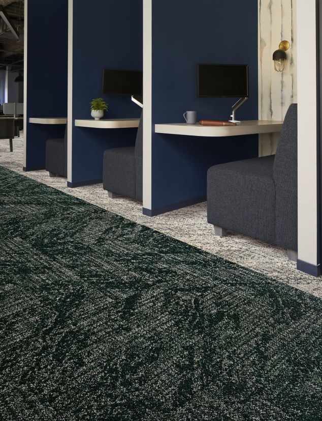 Interface C552 plank carpet tile in workspace