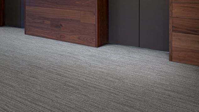 Interface CE171 plank carpet tile in elevator bank