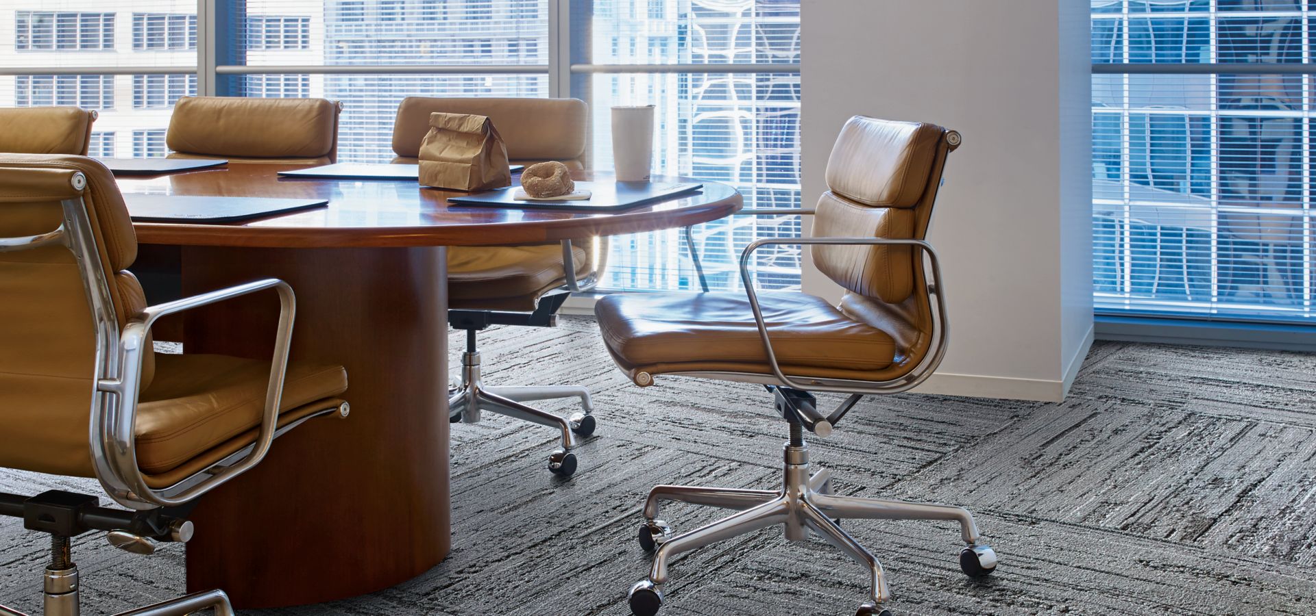 Interface CE173 plank carpet tile in meeting area