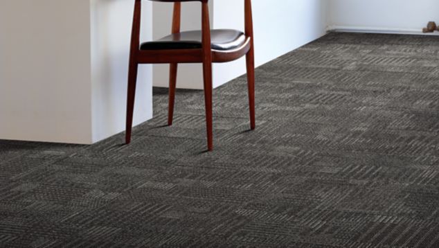 Interface CT101 carpet tile in corridor with chair