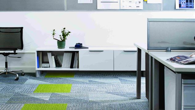 Interface CT101, Viva Colores and Detours carpet tile in open offiice