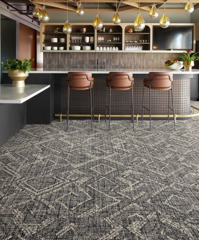 Interface Dual Effect carpet tile in cafe/canteen area