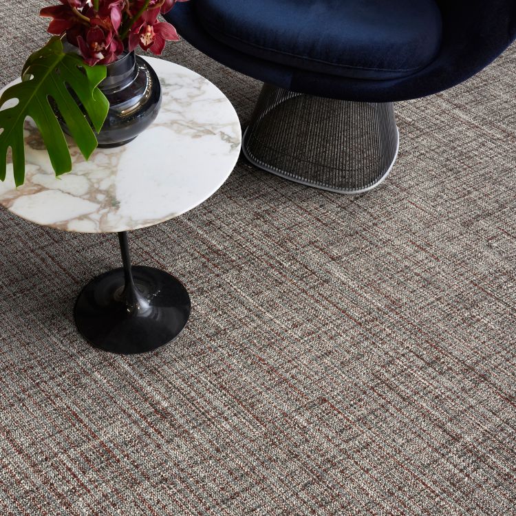 Interface Thread Lightly carpet tile in seating area
