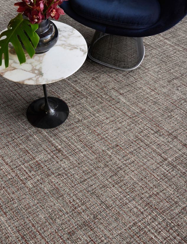 Interface Thread Lightly carpet tile in seating area