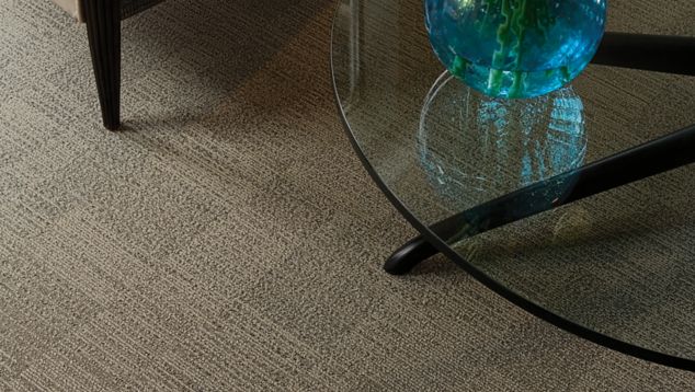 Close up of Interface Bertola carpet tile