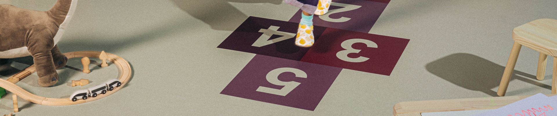 noraplan sentica rubber flooring in K-12/Kindergarten classroom