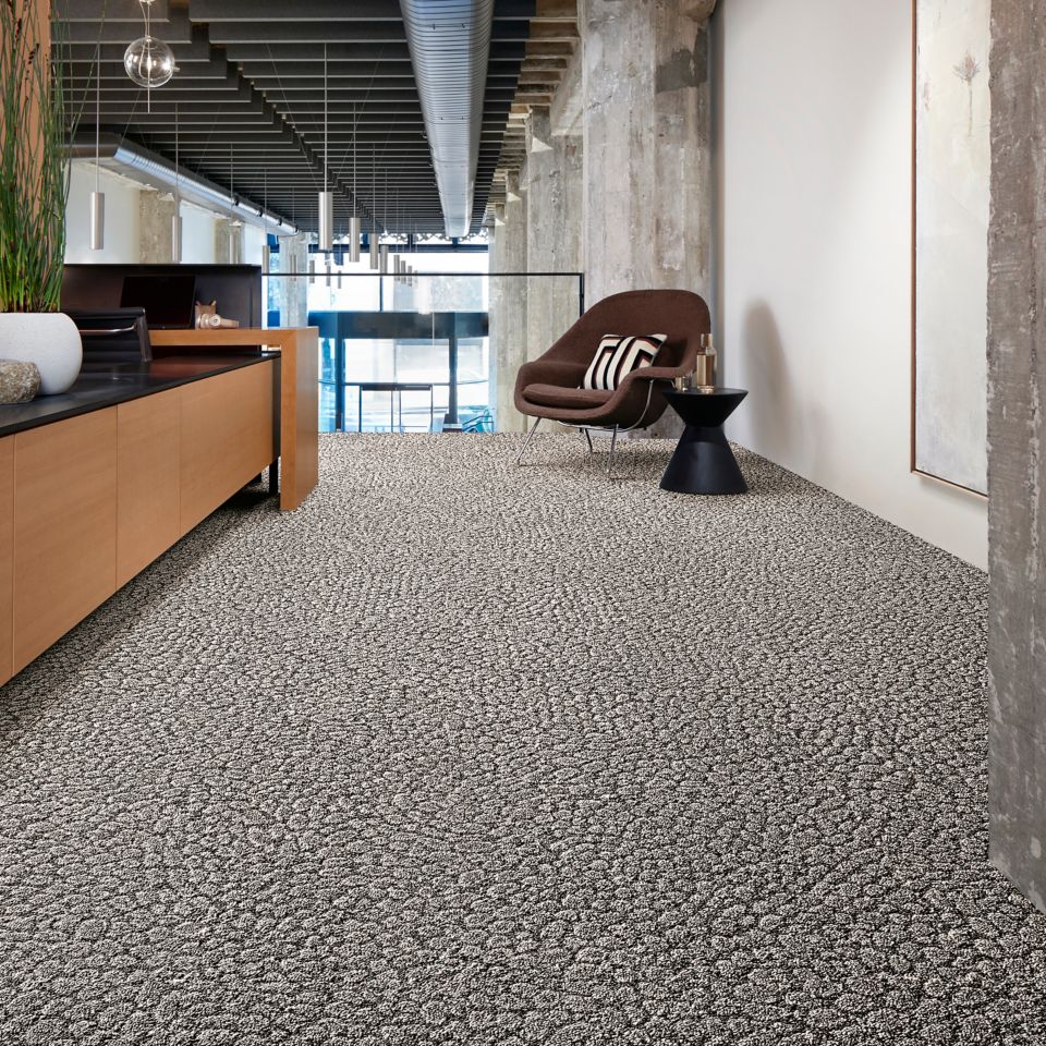 Interface E611 carpet tile in corridor with credenza and concrete column
