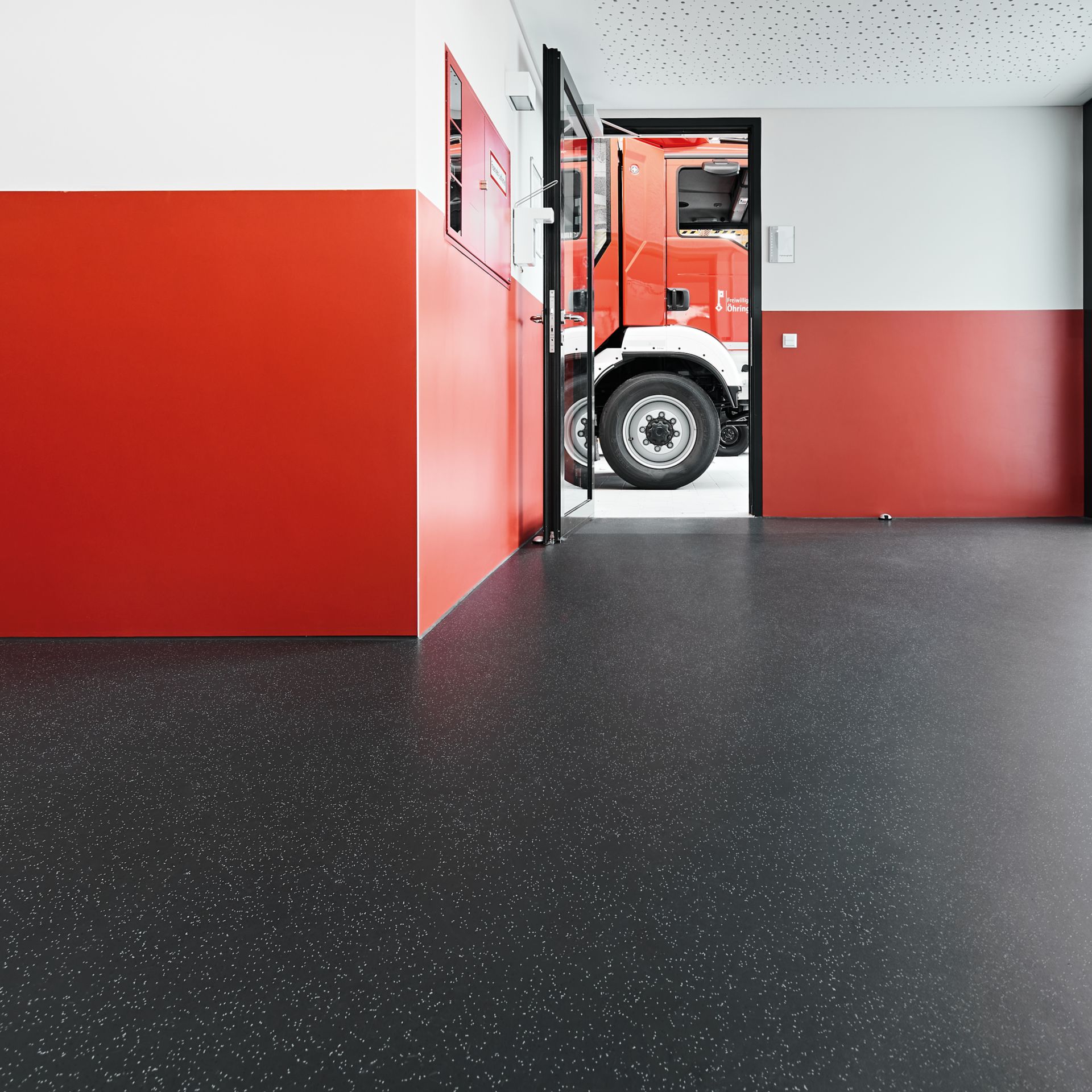 noraplan wall in a fire station