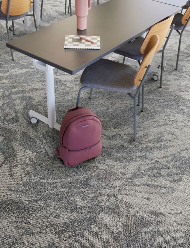 Interface Hard Truth carpet tile in classroom
