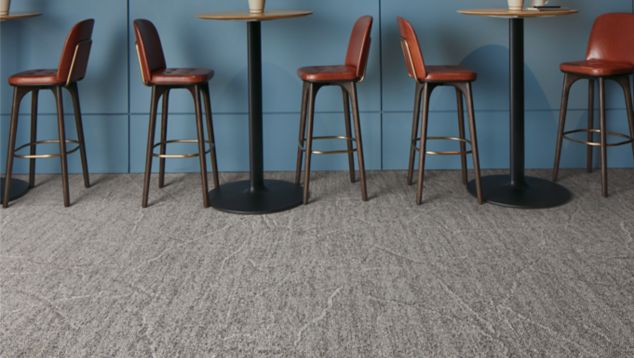 Interface Keys View carpet tile in casual seating area