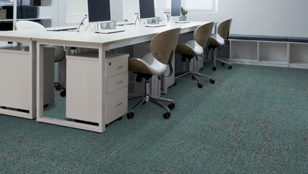 Interface Ice Breaker carpet tile in computer classroom