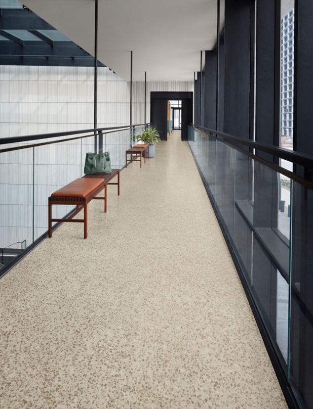 Interface In The Mix LVT in Dune in a corridor. 