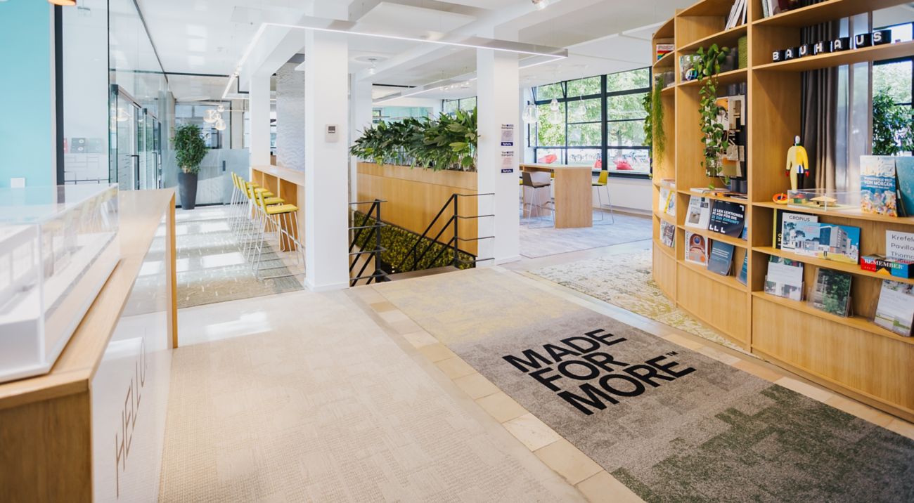 Interior of Interface's showroom in Krefeld