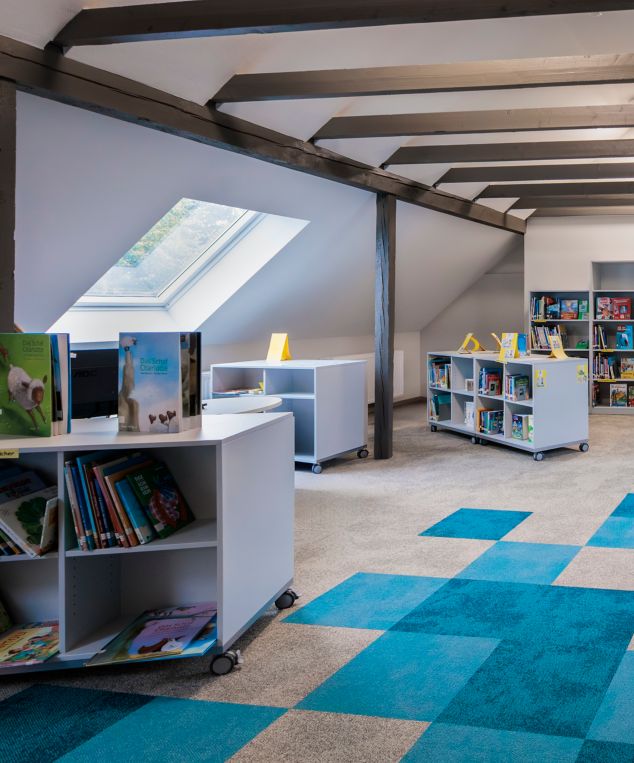 Interface Composure and Recreation carpet tile in elementary school library