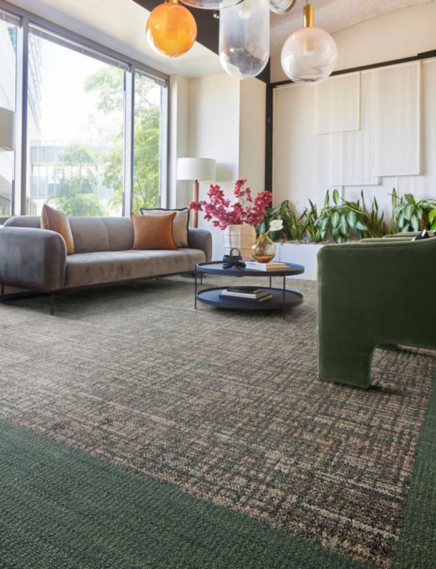 Interface WG100 and Knitstitch carpet tile in seating area