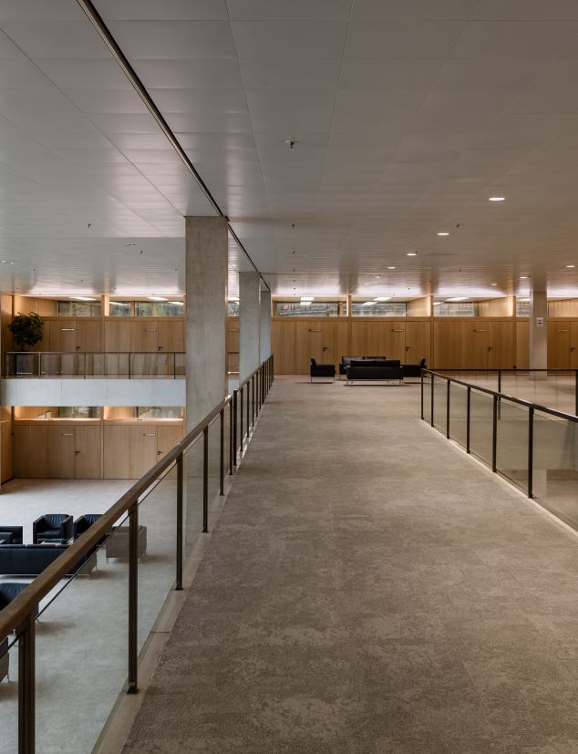 Gallery in state parliament of Baden-Württemberg, Germany, with Interface Carpet Tiles Urban Retreat UR 102