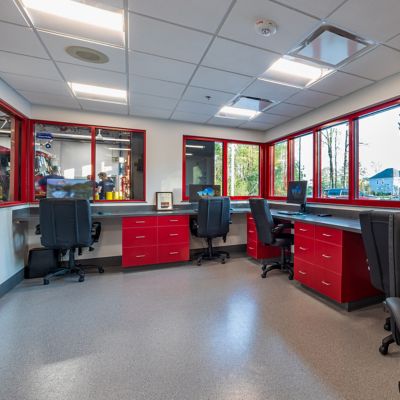 nora by Interface norament grano rubber flooring in fire station office