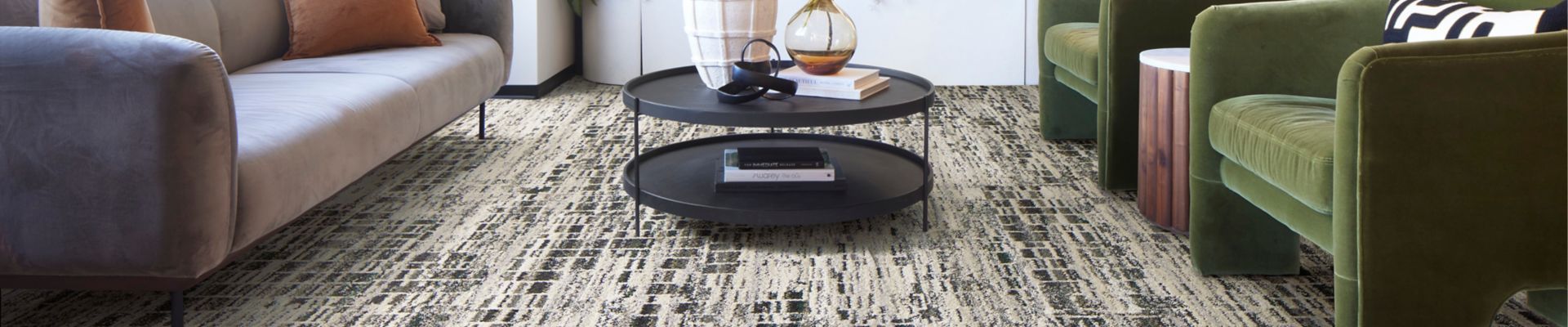 Interface Reflective Sky plank carpet tile in workplace or hospitality lounge area