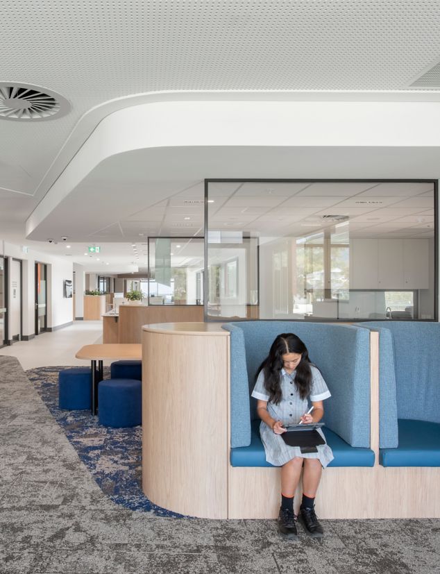 Interface B601, B602 and B603 carpet tile in secondary school