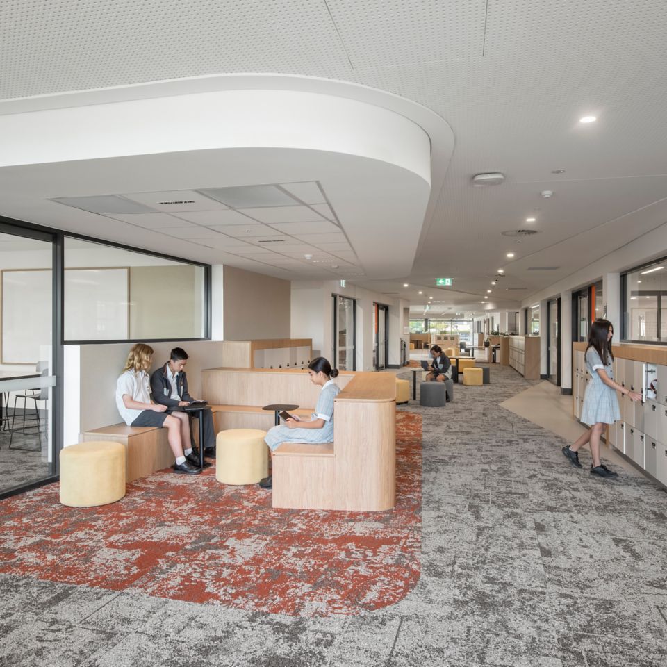 Interface B601, B602 and B603 carpet tile in secondary school