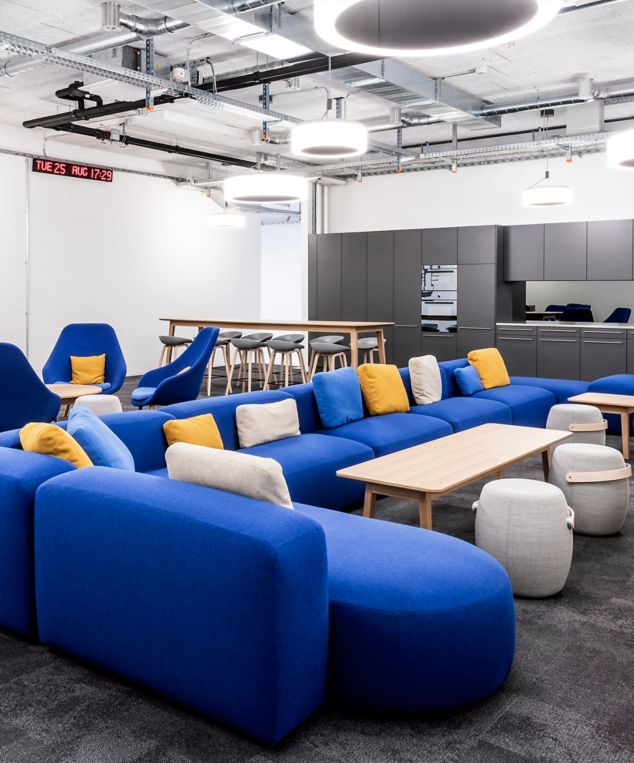 Interface Composure carpet tile in education lounge