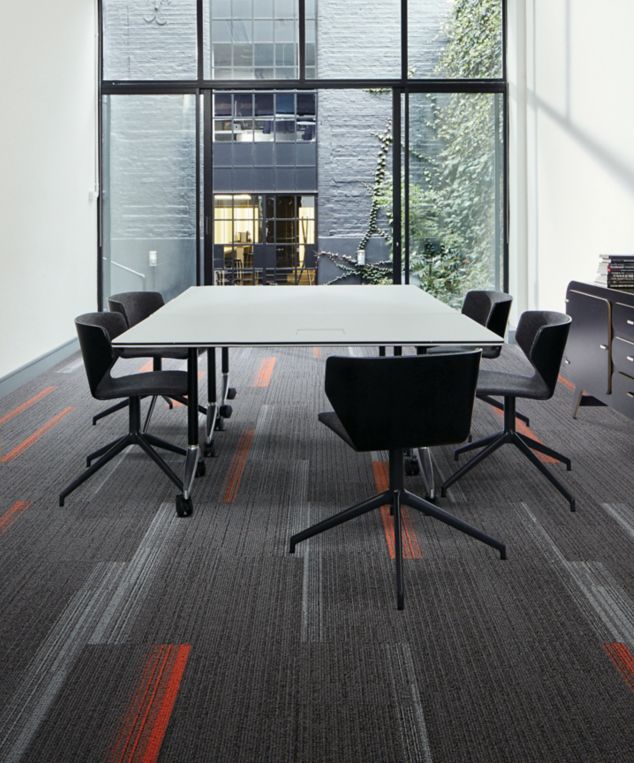 Interface Off Line and On Line plank carpet tile