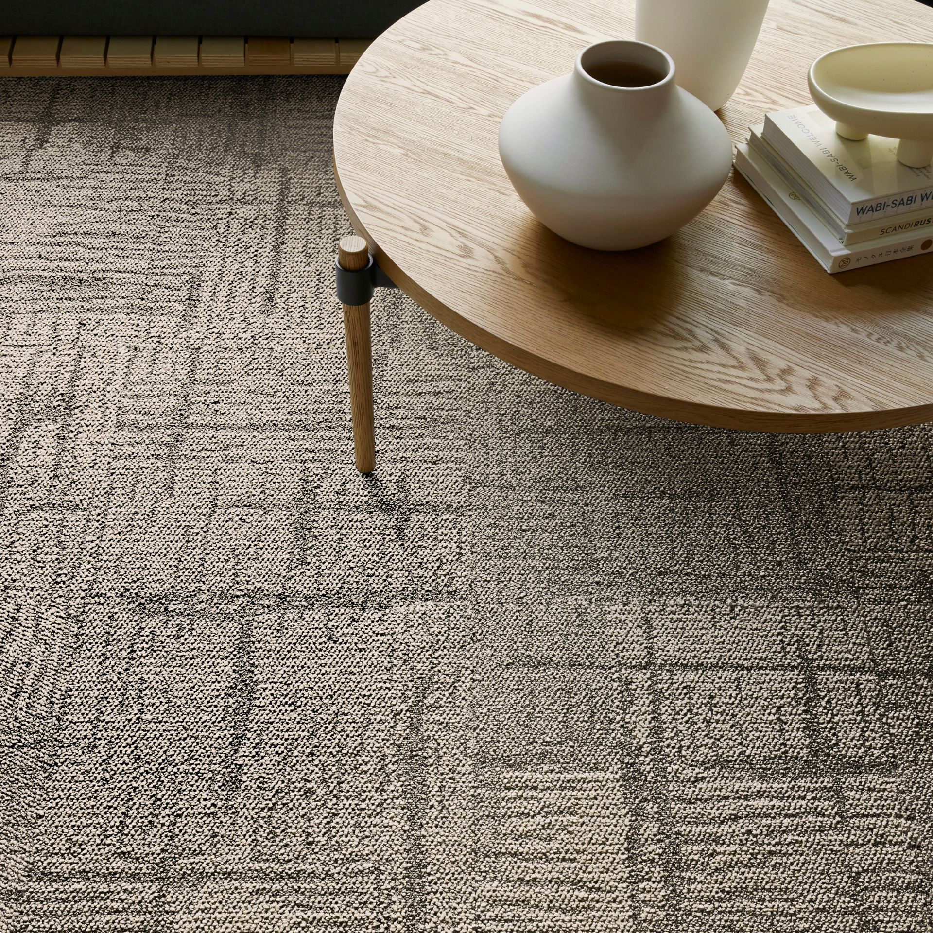 Interface Cornerstones carpet tile in seating area