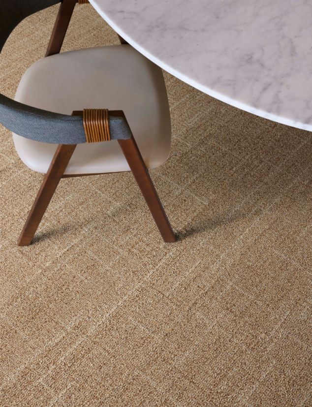 Open Air 401 plank carpet tile in seating area