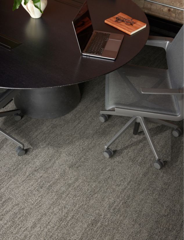 Open Air 402 plank carpet tile in private office