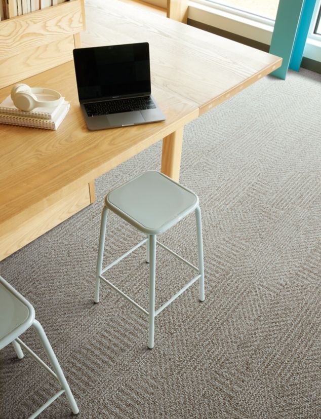 Interface Open Air 407 plank carpet tile in private office