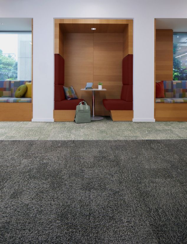Interface Pressed for Time carpet tile in workplace collaborative areas