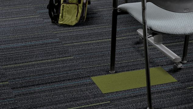 Interface Primary Stitch and Viva Colores carpet tile in college classroom