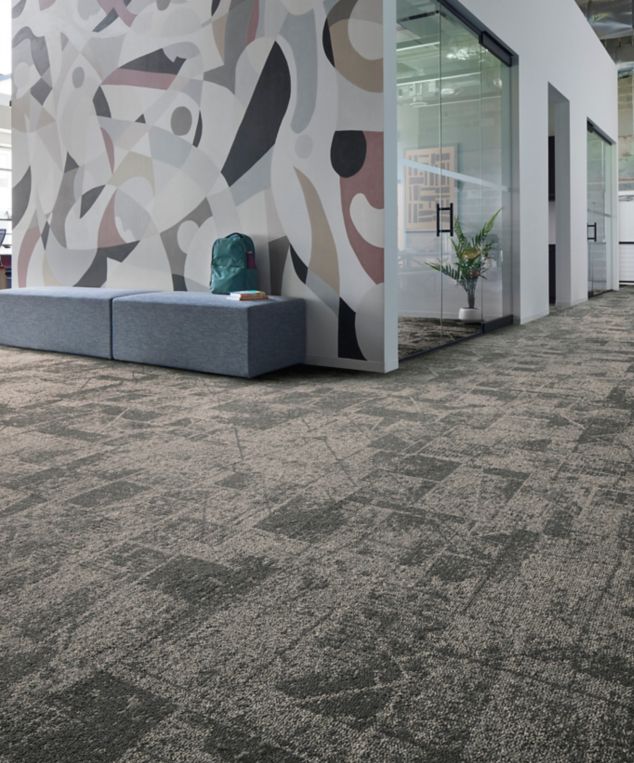 Interface Prototype carpet tile in lobby and corridor of office