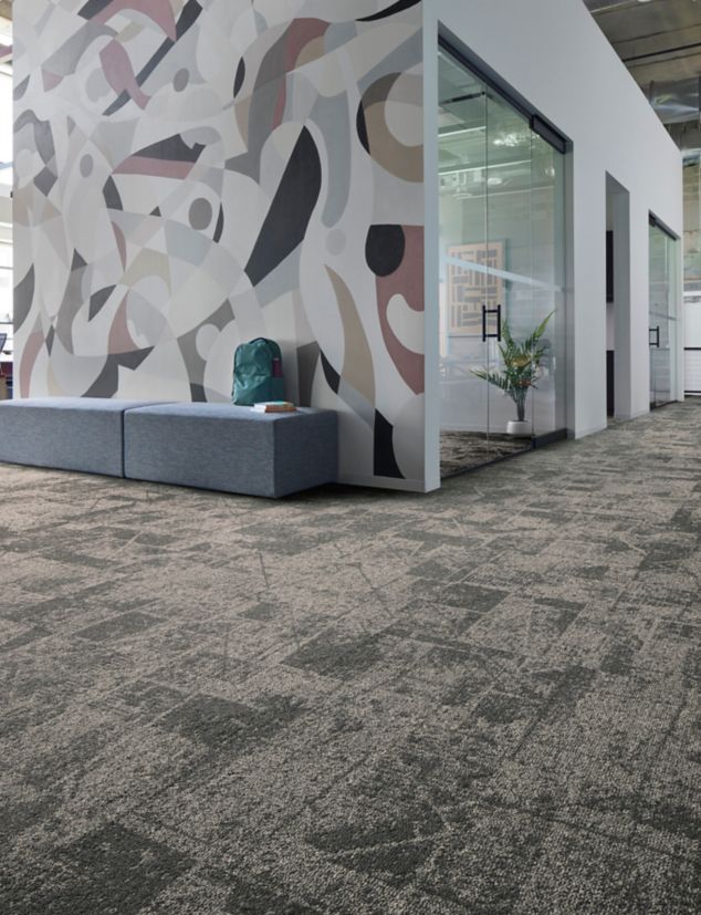 Interface Prototype carpet tile in lobby and corridor of office