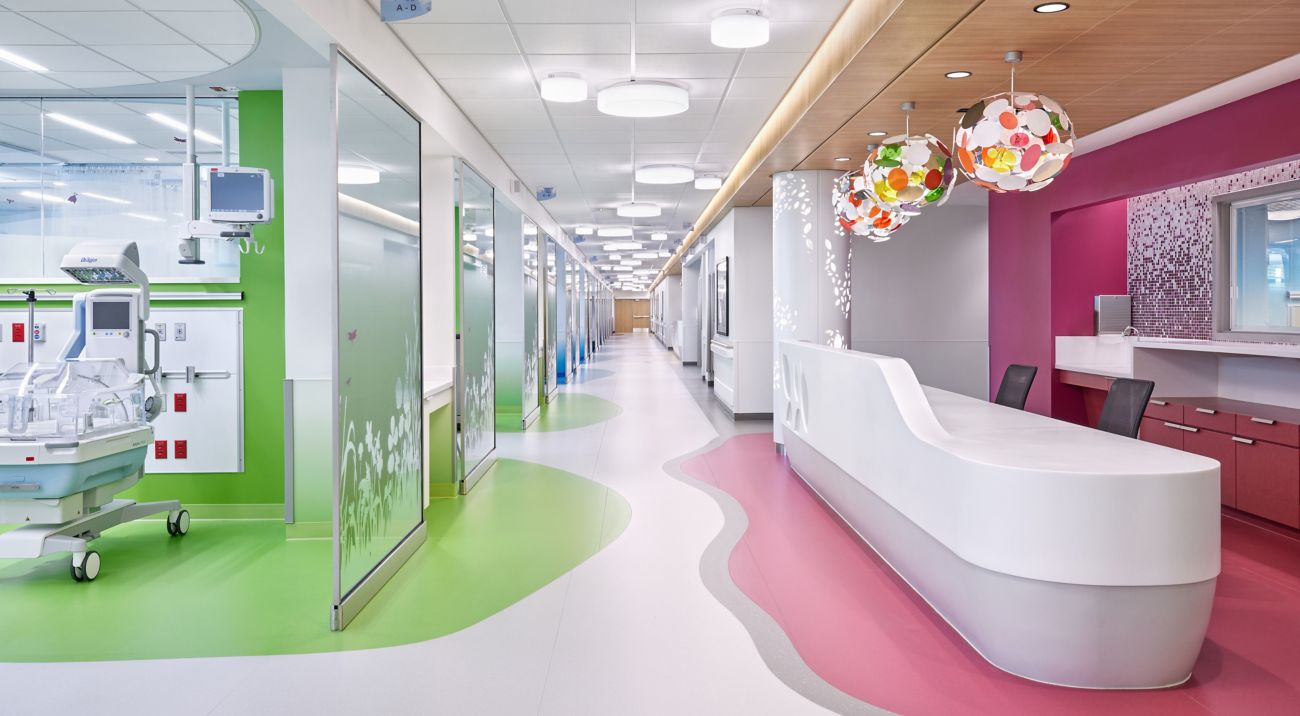 noraplan sentica installed in hallway of Renown Health