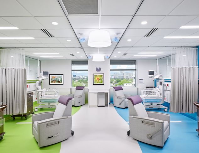 NICU with noraplan sentica rubber flooring