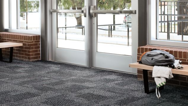 Interface SR999 carpet tile in entrance way