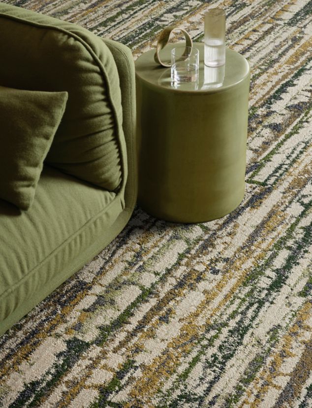 Interface Shifting Seasons plank carpet tile in lobby