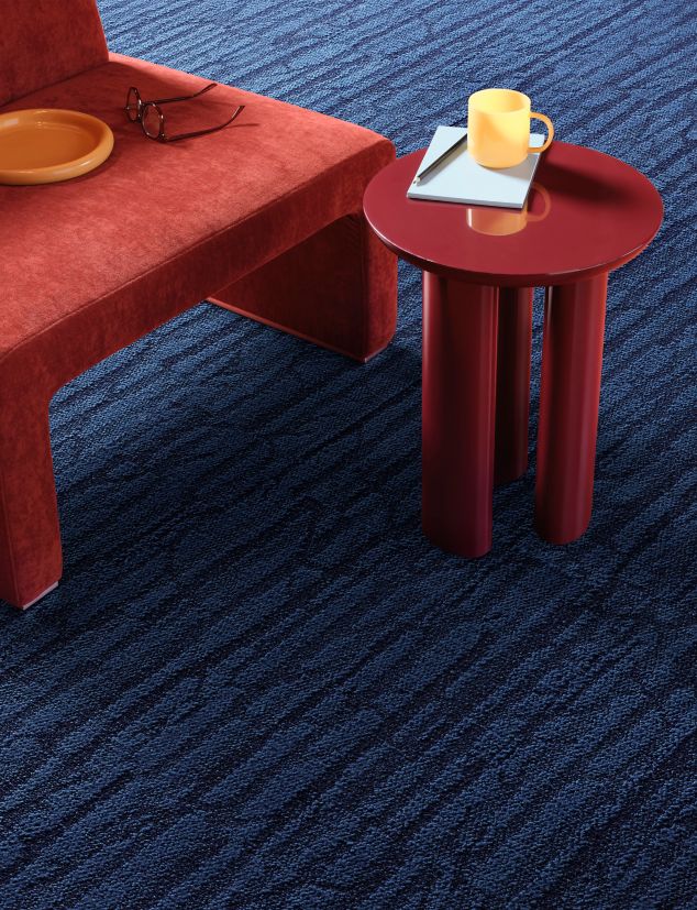 Interface Spruce It Up plank carpet tile in workplace lobby