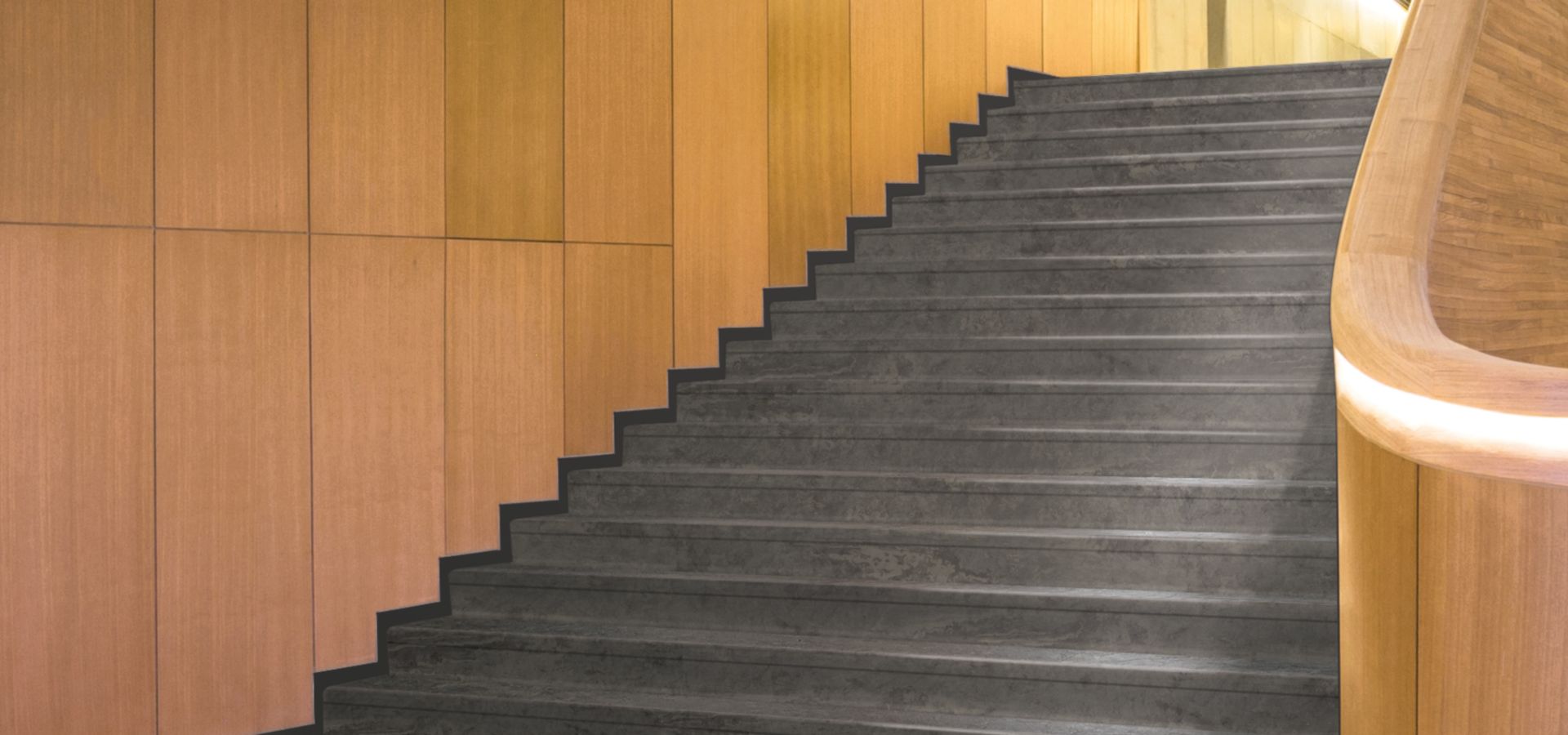 staircase with norament 926 arago and norament 926 arago stairtread