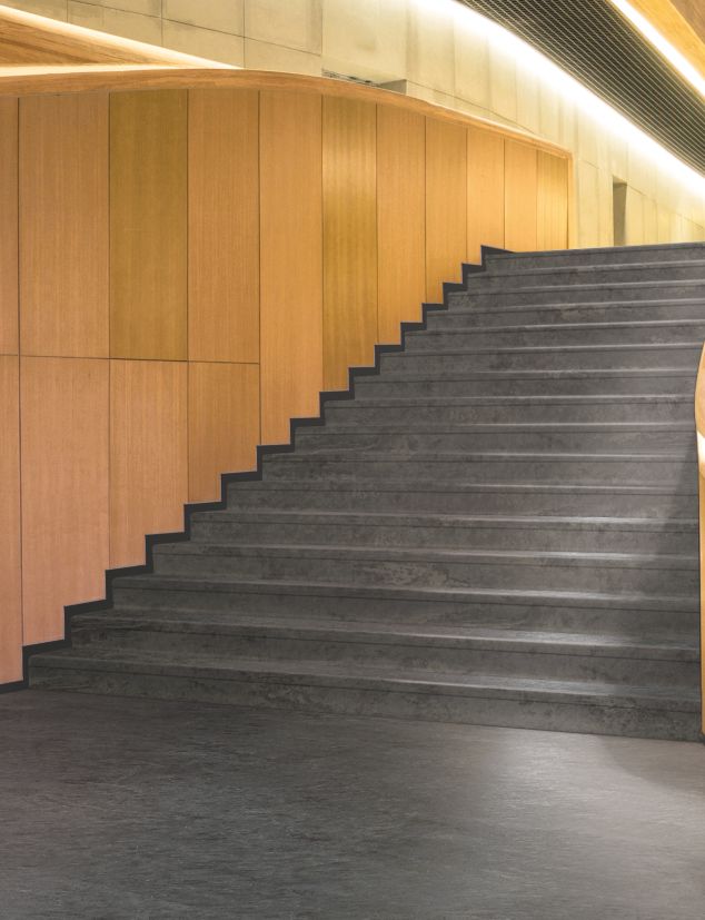 staircase with norament 926 arago and norament 926 arago stairtread