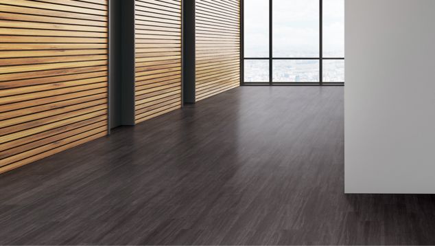 Interface Steady Stride Woodgrains LVT in office common area