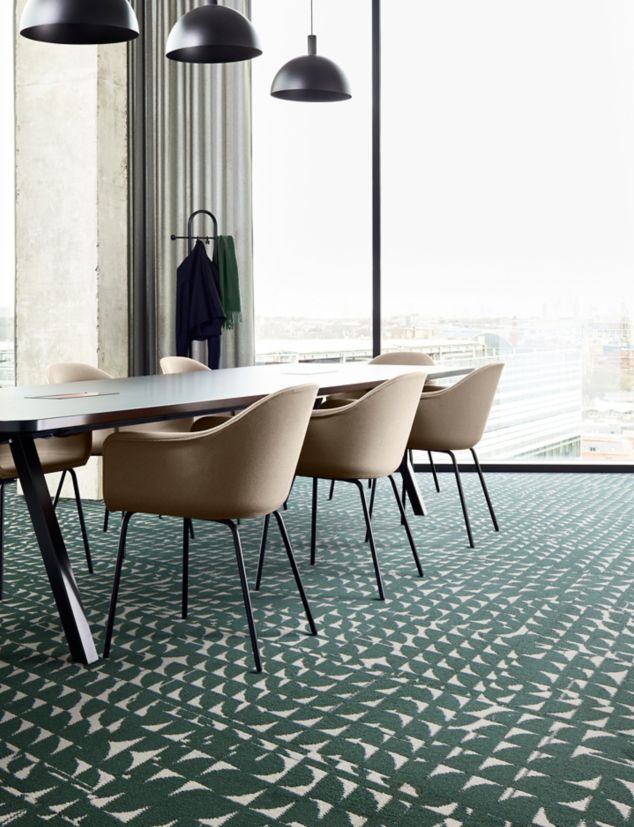 FLOR Moonwalk carpet tile in private office or meeting room